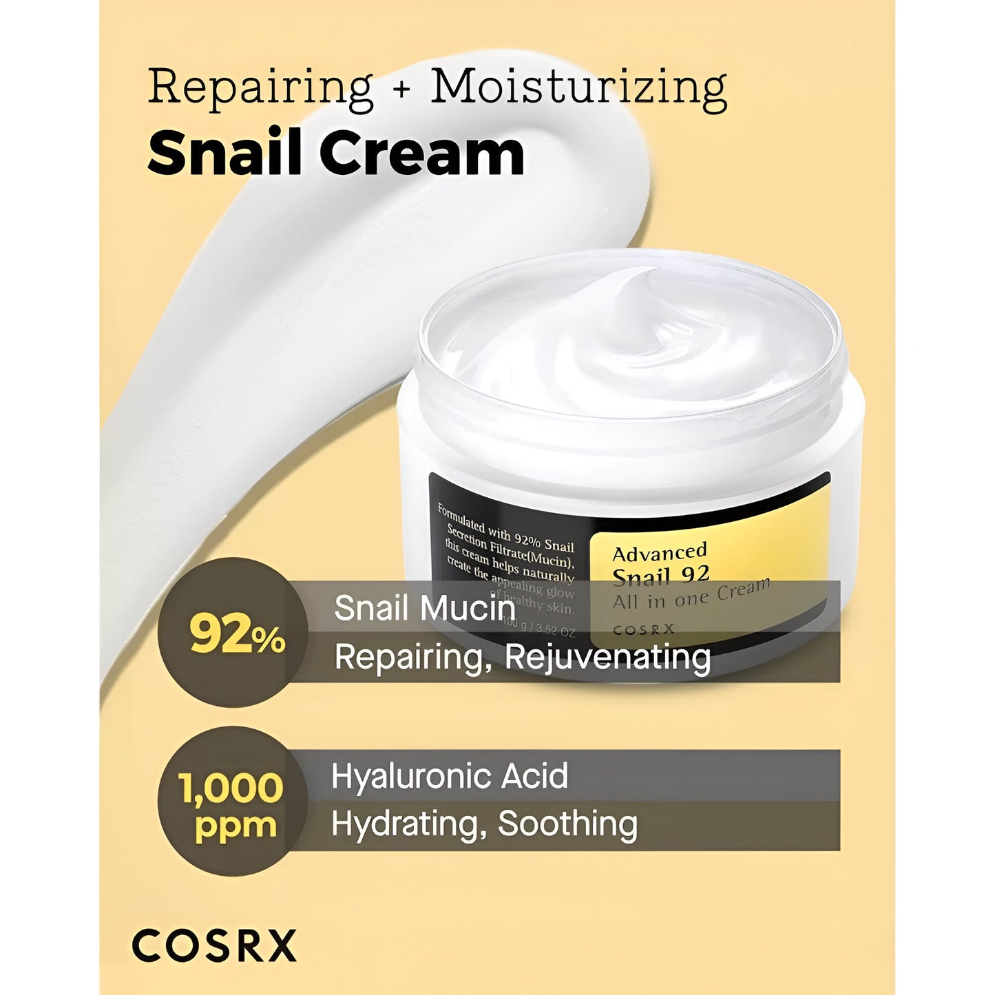 COSRX - Advanced Snail 92 All In One Cream 100gm