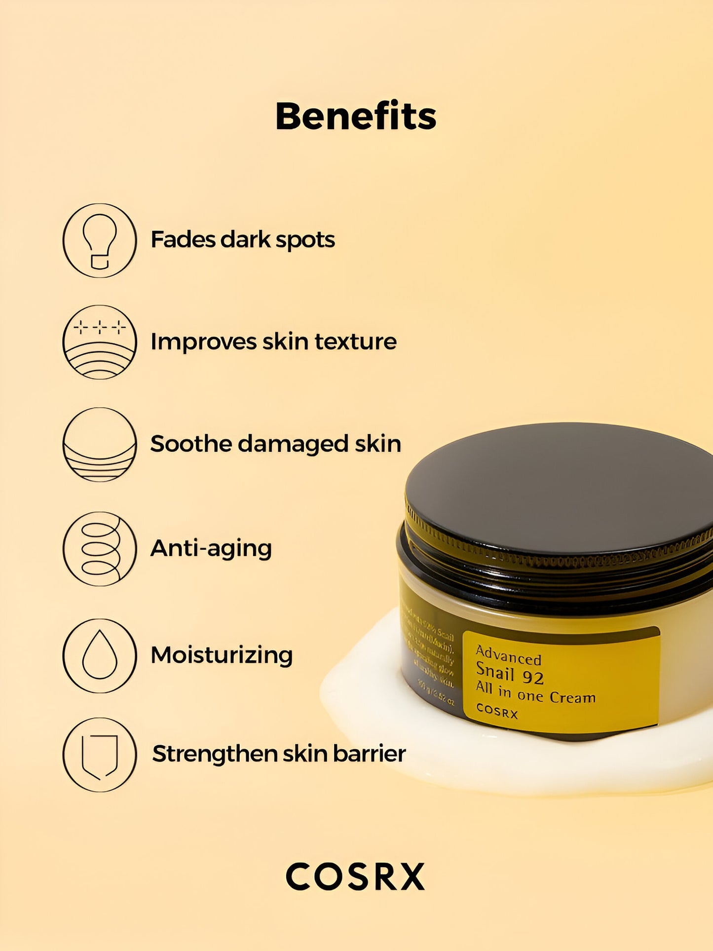 COSRX - Advanced Snail 92 All In One Cream 100gm